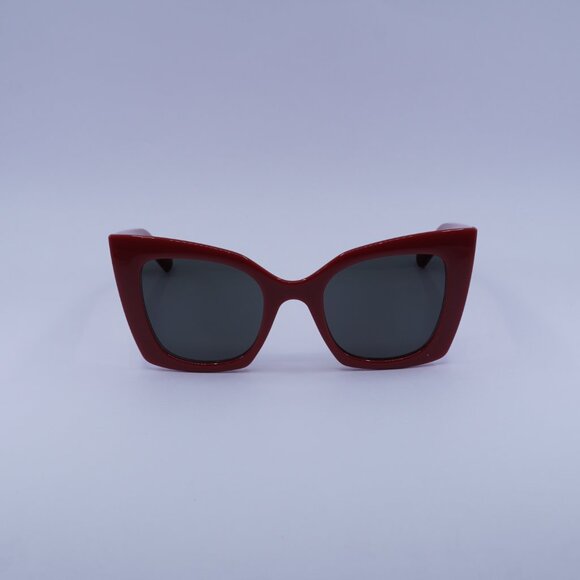 Saint Laurent SL552 010 Sunglasses Red Cat Eye Frame, Grey Lenses - Picture 2 of 11
